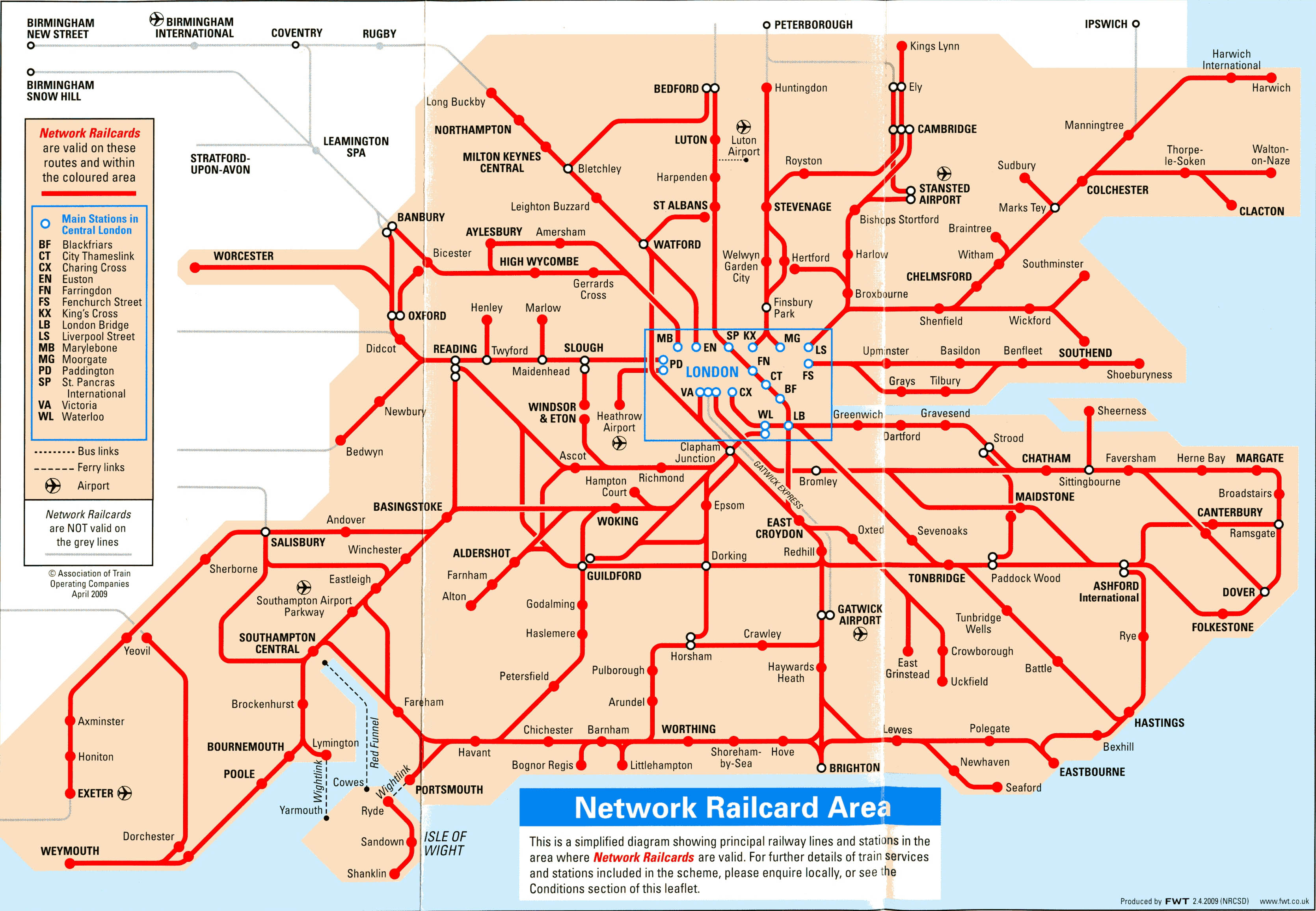 Network Railcard Map (FWT 409) 